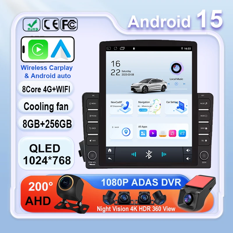 

Car Radio Android 15 For Ssangyong Kyron Actyon 2005-2013 Bluetooth Video Multimedia Player Auto Screen Carplay GPS 9.7inch