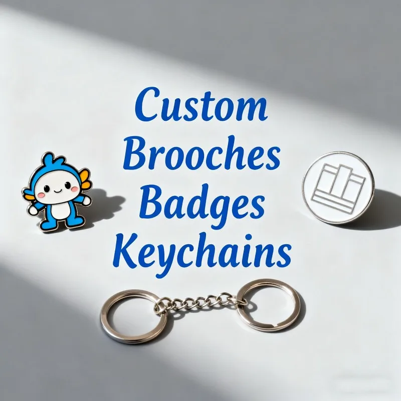 Brooch Badge Keychain Pendant Custom Different Materials Wholesale Alloy Acrylic Clothing Accessory Gift