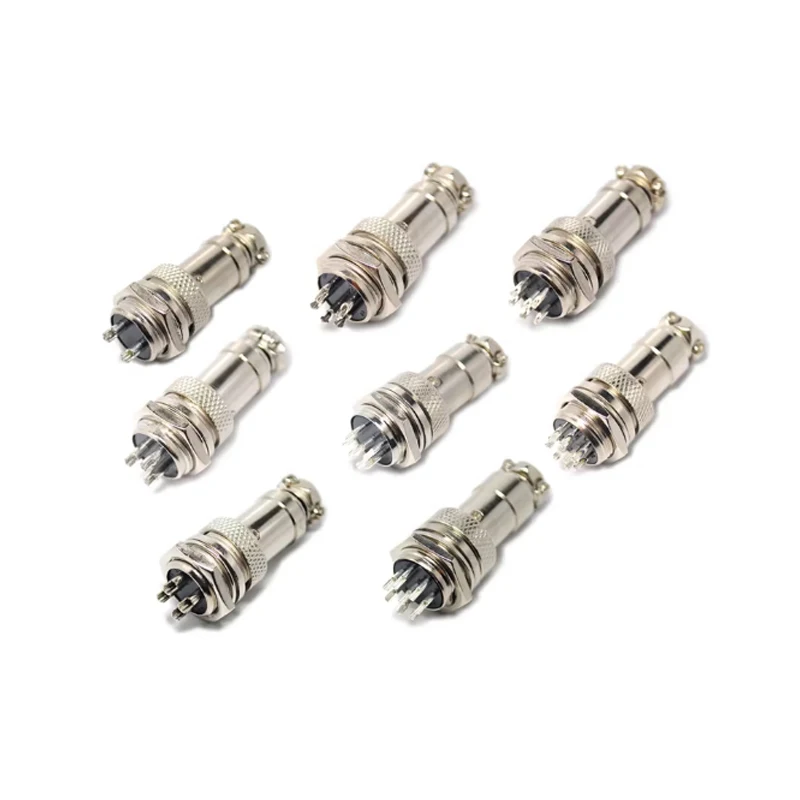 Male GX12 Plug M12 Docking Aviation Head 2-Core -7-Core Direct Insertion Connector