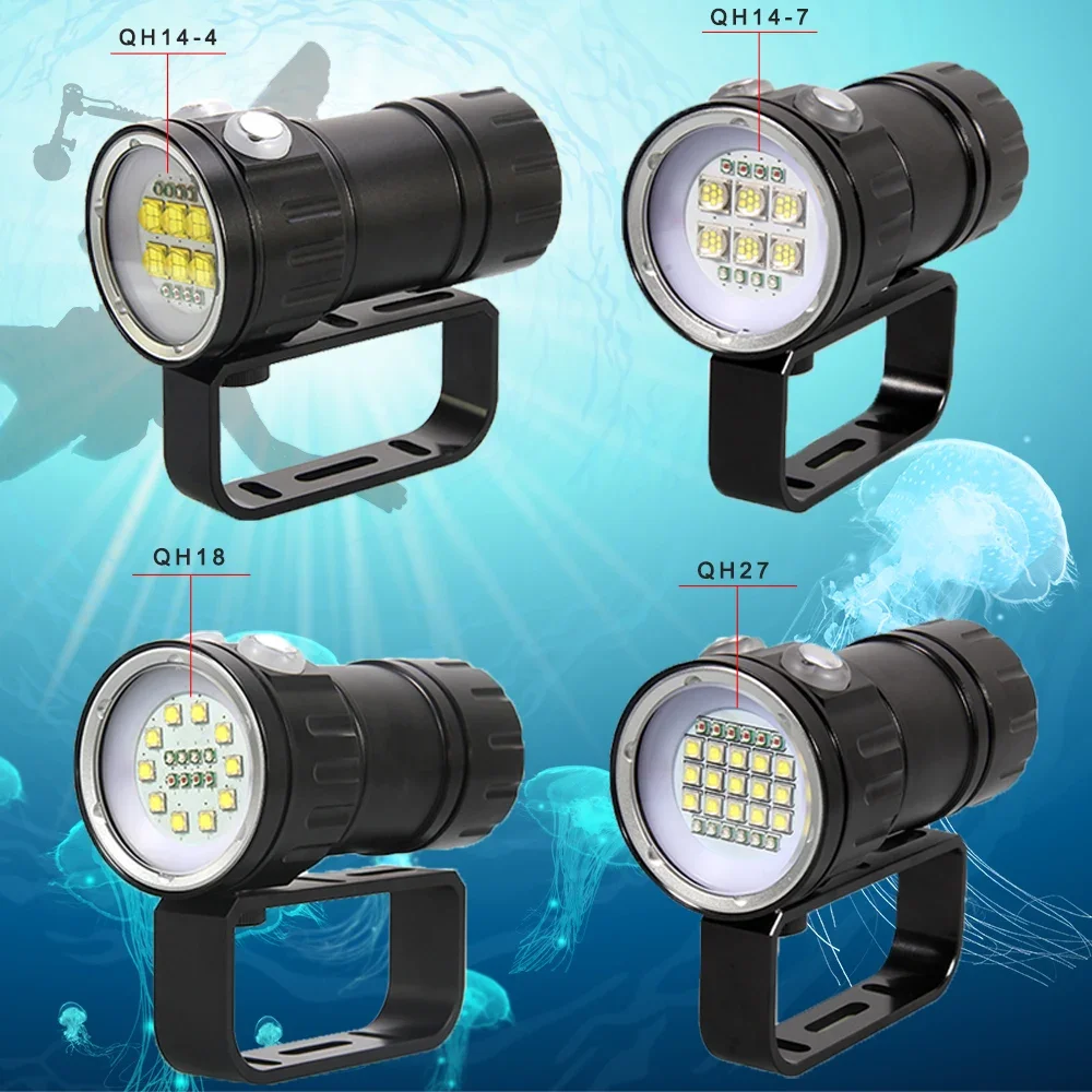 Diving Flashlight LED 500W P90 Photography Video Light Deep Waterproof Scuba Lights IPX8 Torch Underwater 200m Dive Lamp