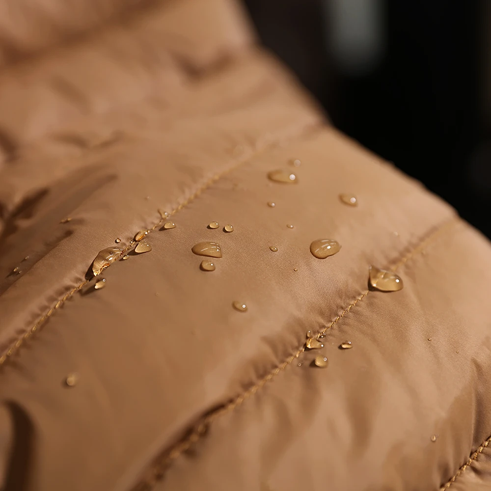 Men's Lightweight Warm Outdoor Du down Jaet Stand Collar Autumn Winter Faionable Versatile Clothing Nylon Fabric Long S...