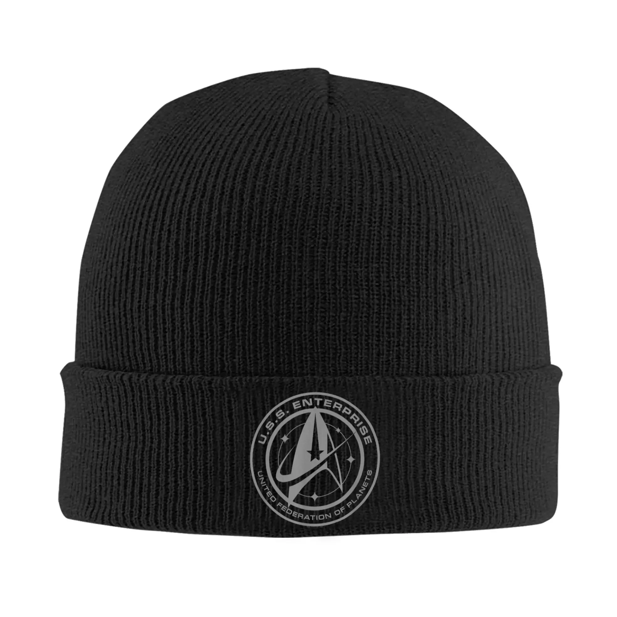 Stars Treks Discovery Enterprise Crest Beanie Hats Bonnet Hats Men Women Unisex Casual Kpop Skullies Beanies Design Elastic Caps