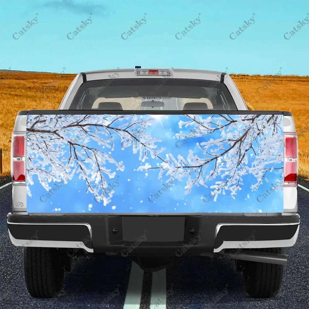 

Branches and Flowers Print Car Tail Trunk Protect Vinly Wrap Sticker Decal Auto Hood Decoration Sticker for SUV Off-road Pickup