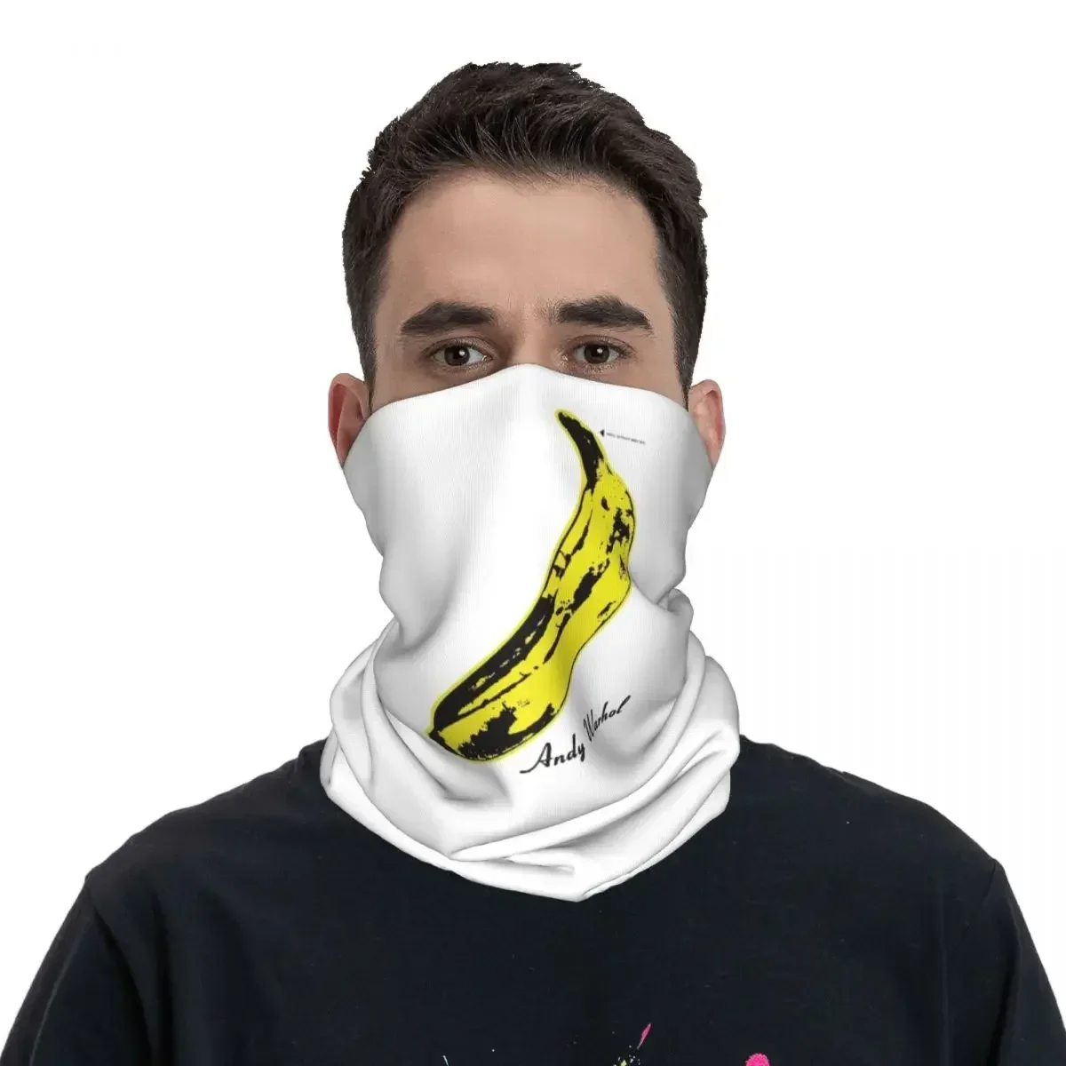 Andy Warhol Banana Velvet Underground Bandana Neck Gaiter Printed Mask Scarf FaceMask Running For Men Women Adult Windproof