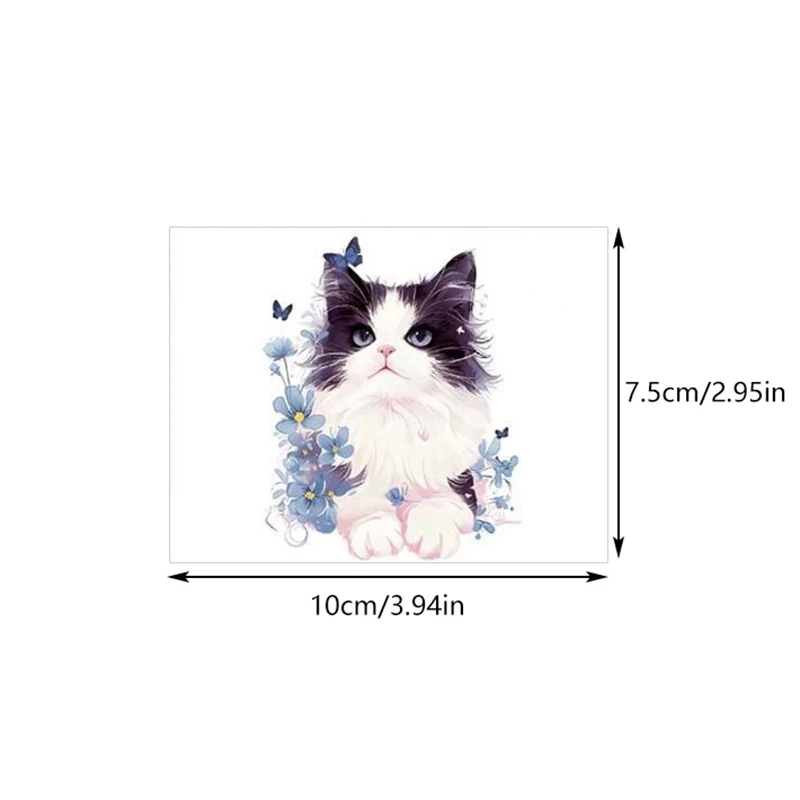 Autocollants de Tatouage Temporaire Papillon et Chat Mignon, Faux, Étanche, Durable, Ange, Bras, Dessin Animé, 4 Pièces/Lot
