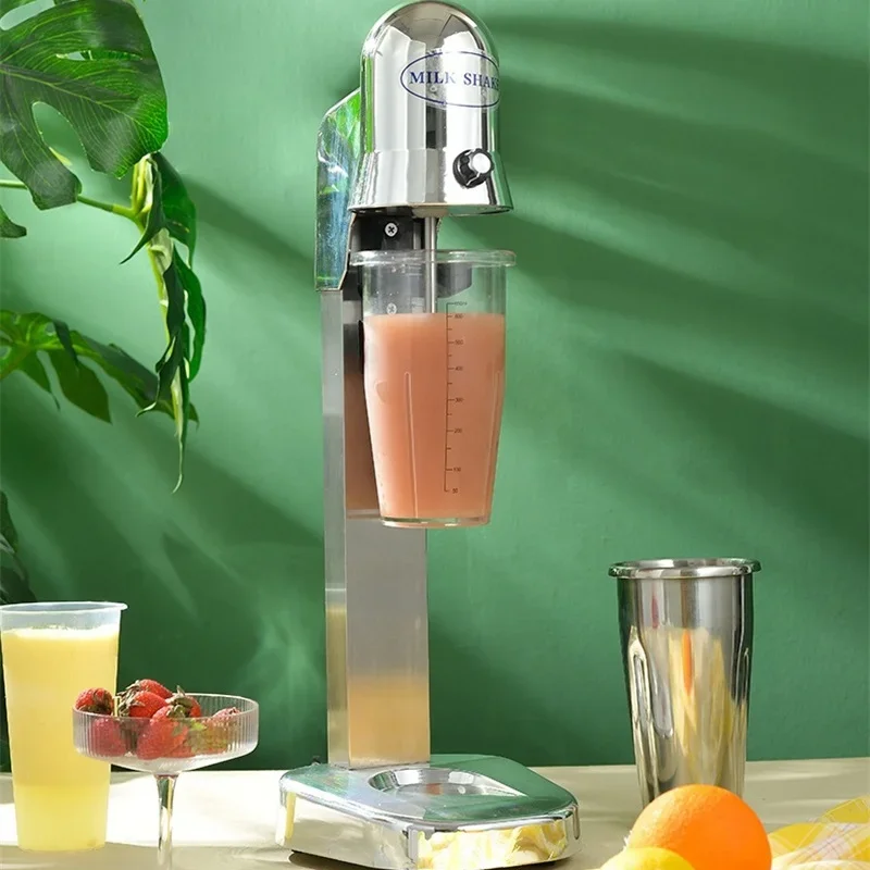 

800ML Electric Milkshake Maker Commercial Blender Foam Machine Stainless Steel Single Head Tea Malt Drink Mixer
