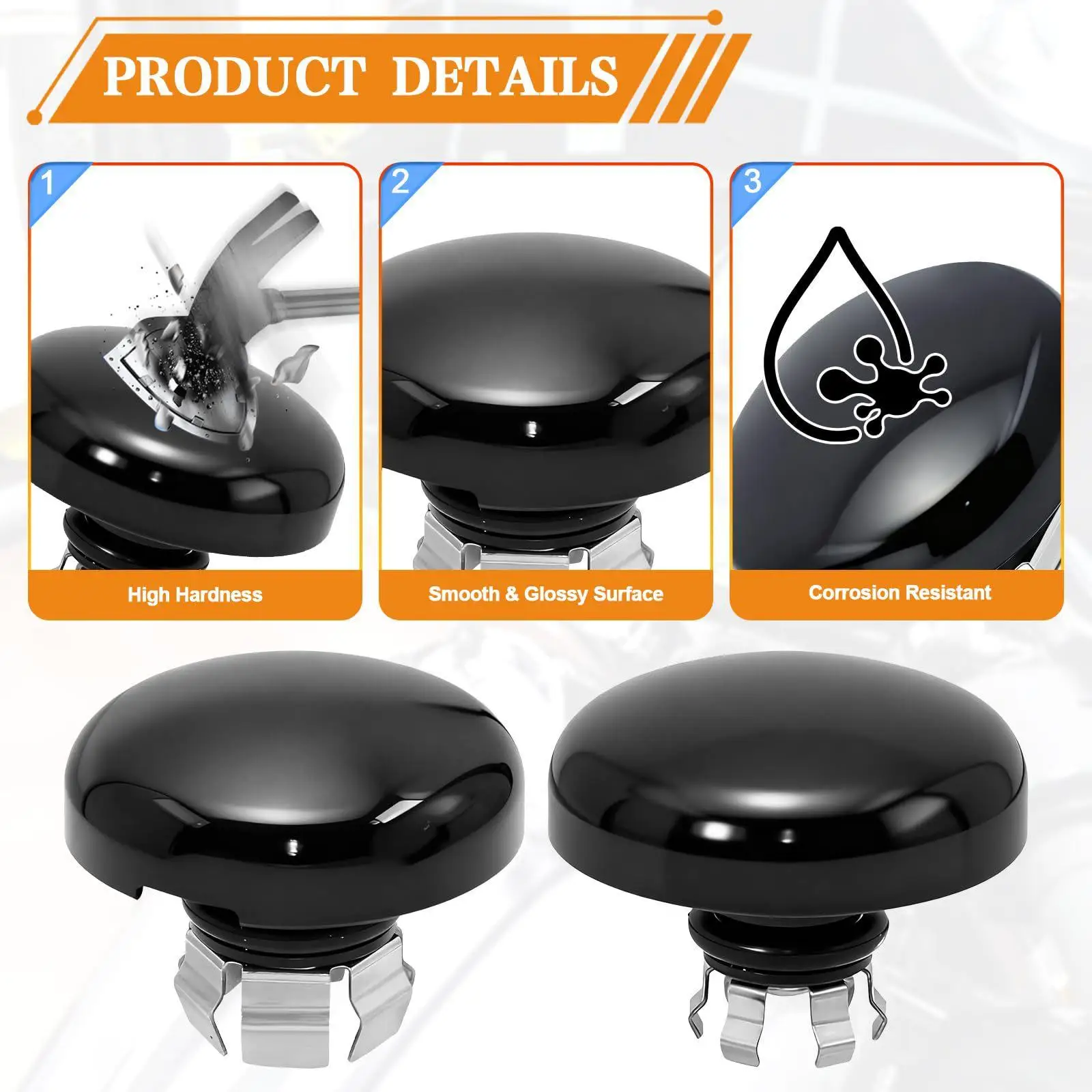 2 Pieces Front Axle Nut Caps Parts Simple Installation Practical Protector Protection for Davidson Touring Street Glide