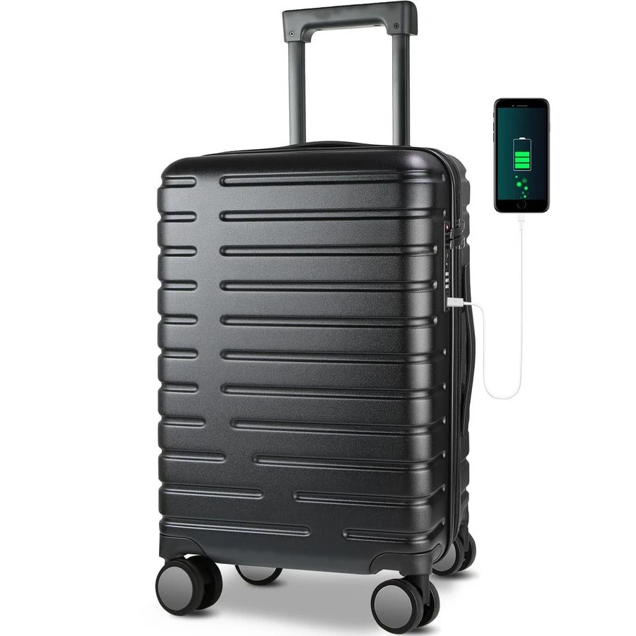 

On Luggage with Spinner Wheels, Hard Shell CarryOn Expandable Suitcase 21x14x9 Airline Approved amp Builtin TSA Lock, Durable Tr