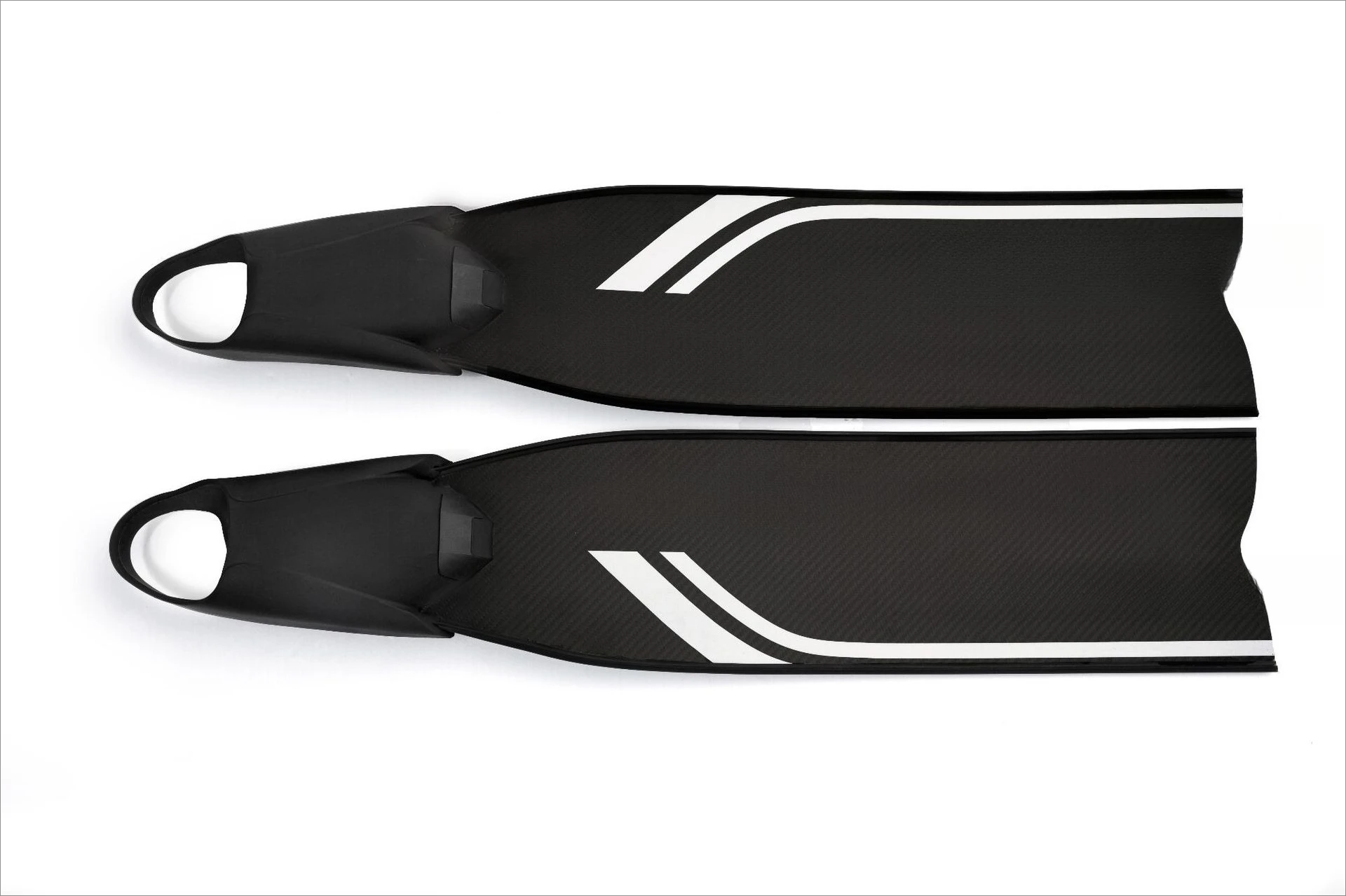 

Carbon fiber free diving training flippers, silicone foot cover