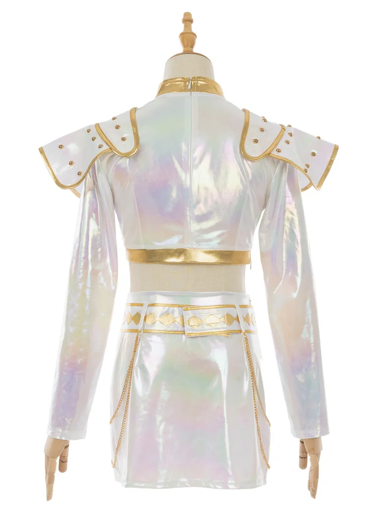 Kid's White Performance Costume KPOP Huntrix Rumi Mira Zoey Cosplay Costume Wig KPop Demon Hunters Uniform Halloween Costume