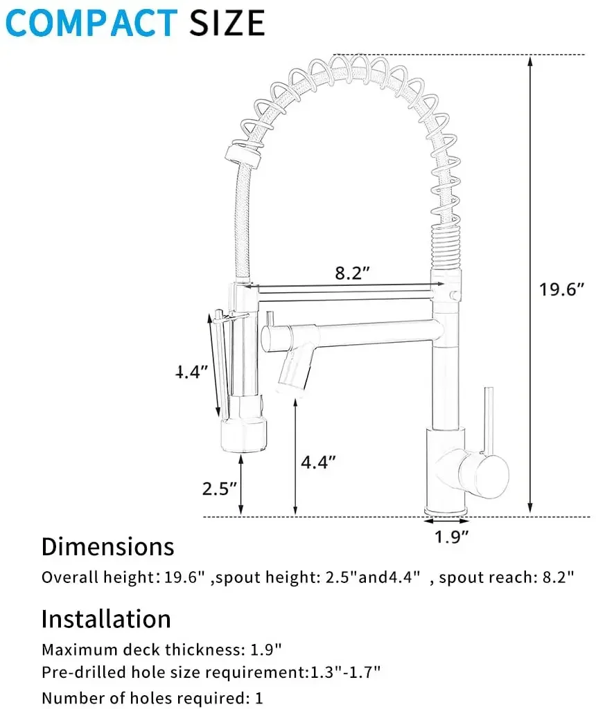 005 Kitchen Sink Faucet Faucet Black Taps Pull-down Sprayer Brass Ceramic Modern Contemporary Single Handle Spring 5 Years Pull