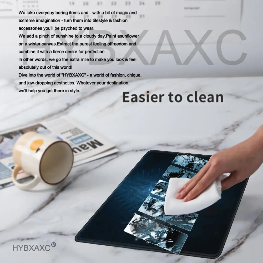 45x40 Metal Gear Mouse Pad Gaming Accessories Gabinete PC Gamer Computer Keyboard Desk Mat Rubber Laptop Small Mousepad