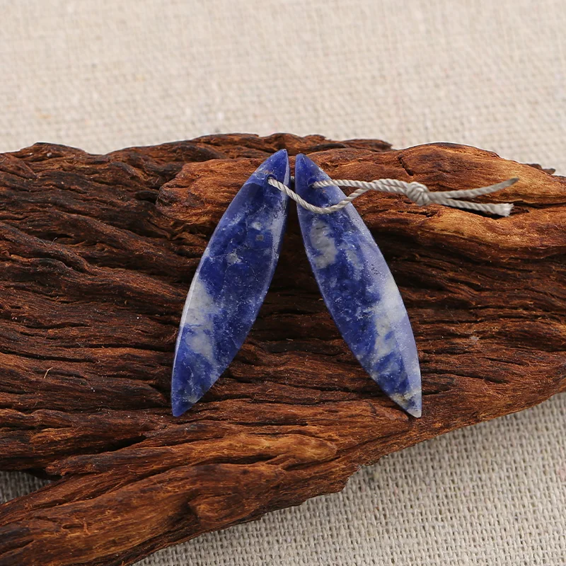 B&F Handmade Lapis Lazuli Pendants, Genuine Natural stones beads, Unique Stones for jewelry & DIY Earring Beads