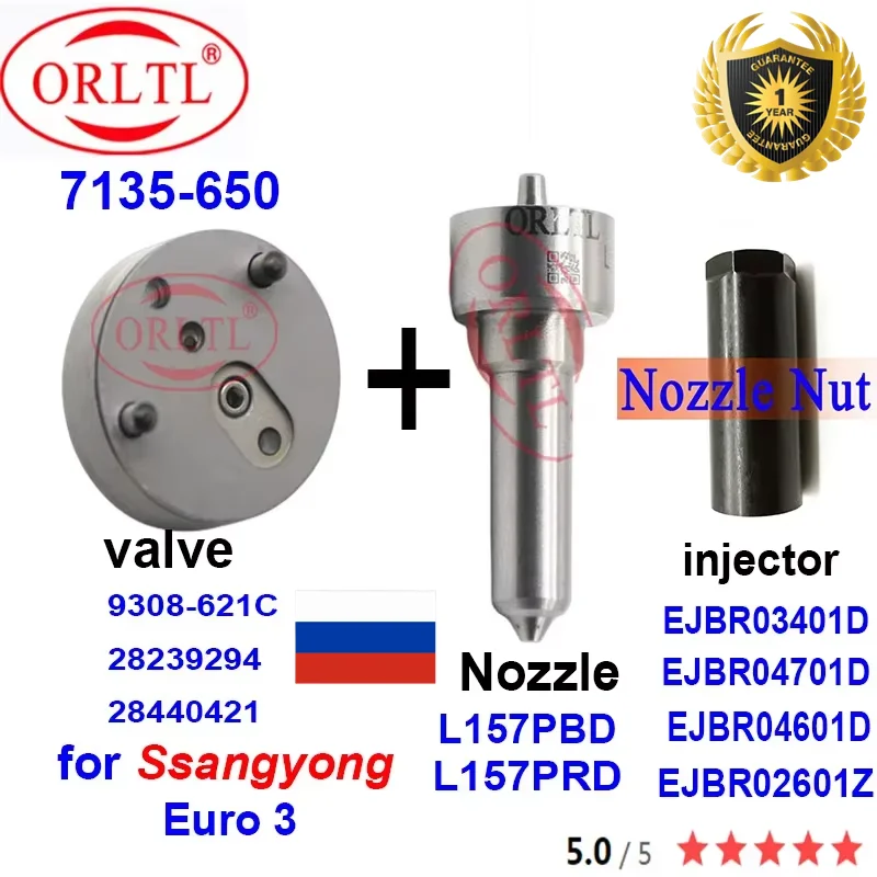 REPAIR KITS (7135-650 ) NOZZLE L157PRD L157PBD VALVE 9308-621C for A6640170021 6640170221 A6640170222 EJBR03401D EJBR04701D