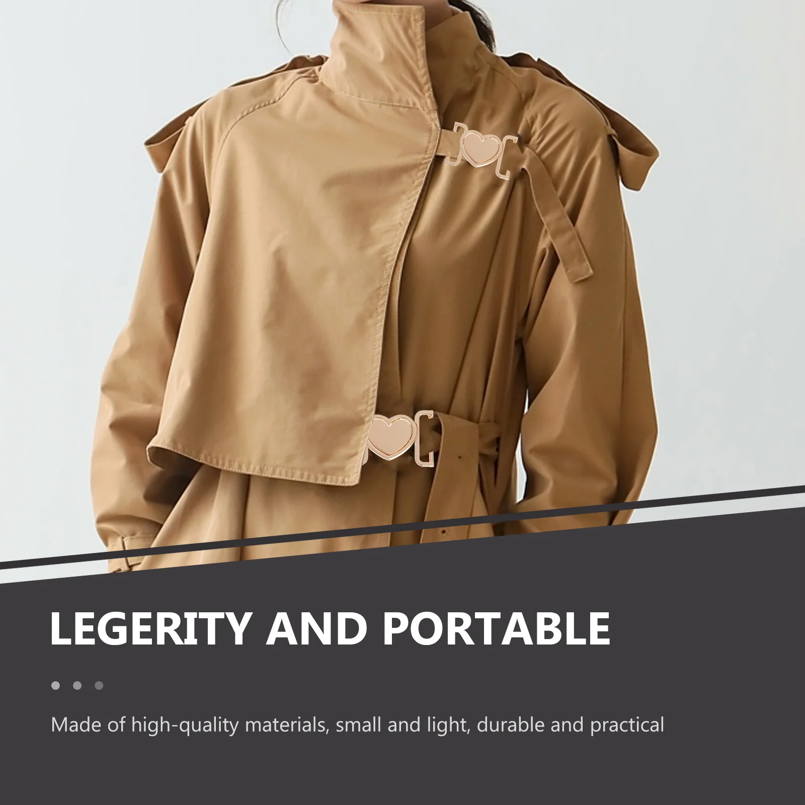 3 قطعة أبازيم حزام الخصر موصلات معدنية متشابكة تصميم بسيط عملية سلسة للمعاطف والسترات أبازيم حزام الخصر #2