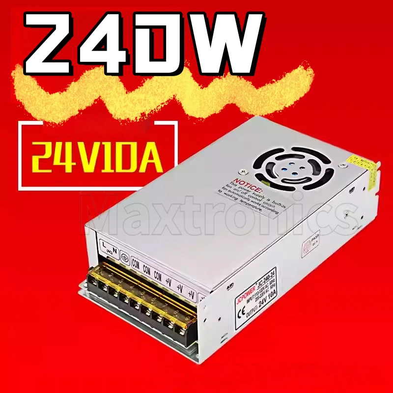 

LED Strip Display Light Lamp Adapter 10A New DC 24V 240W Power Source Switching Power Supply Led Driver AC110V 220V To DC24V