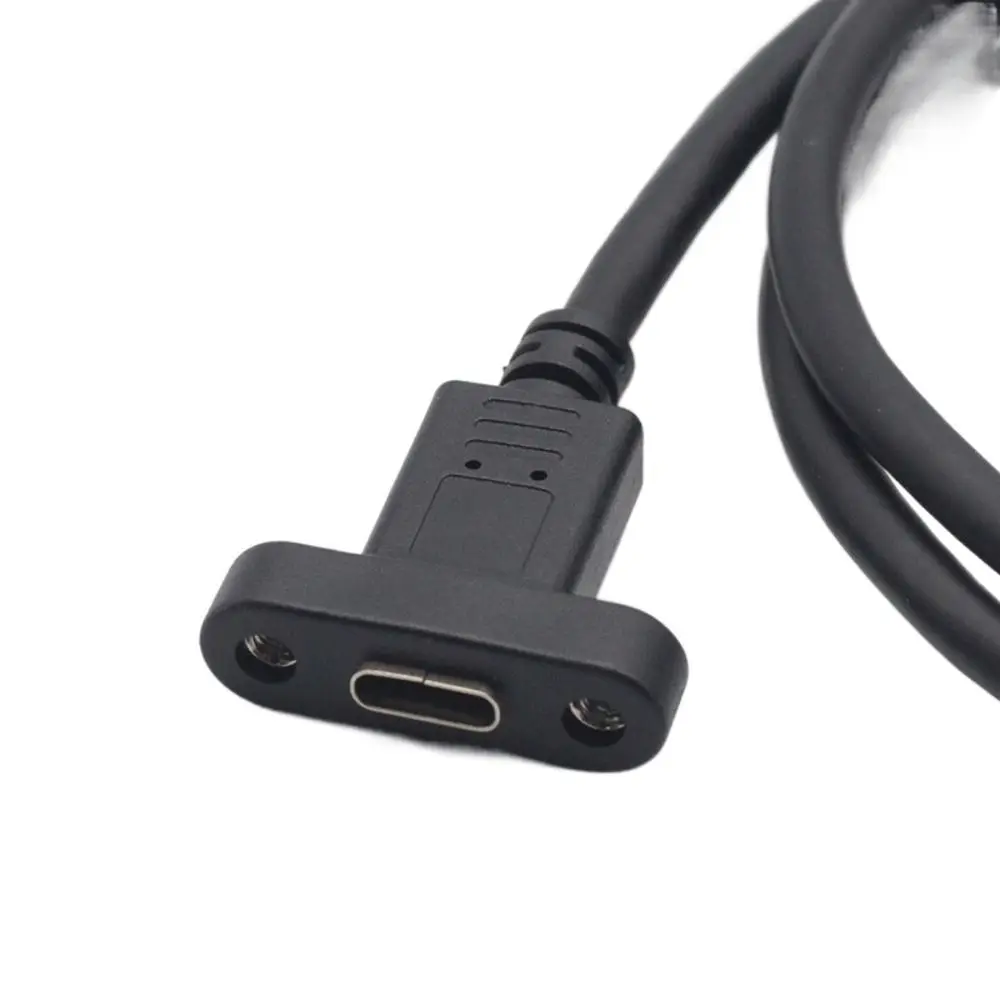 Panelowy złącze USB3.1 z otworem na śrubę, przedłużacz USB-C z blokadą, kabel złącza USB-C męski na żeński, przedłużacz USB-C — zdjęcie produktu 3