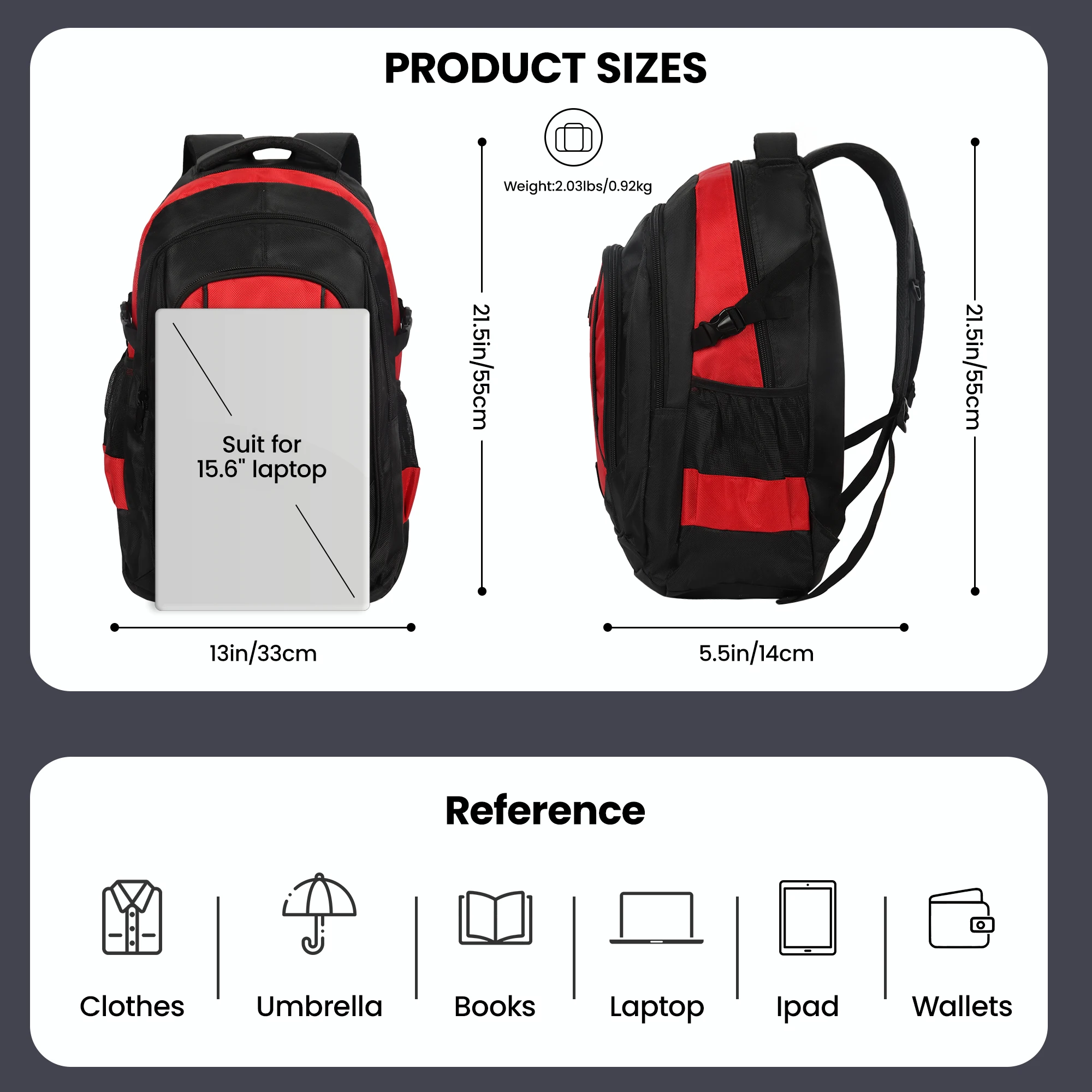45L Lightweight Travel Backpack Water-Resistant Multifunctiona Casual Daypack for School Travel Outdoor Activities