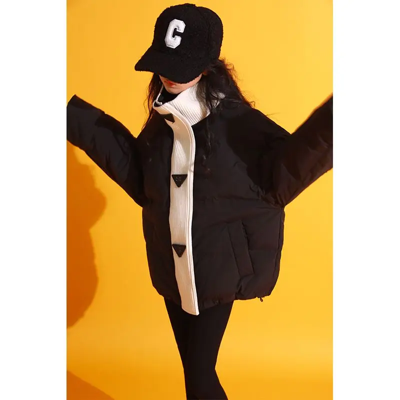 

Children's Clothing Thick and Warm Down Cotton Jacket Korean Big Kids Fashion Cold Proof Winter Clothing Cotton Coats CH449