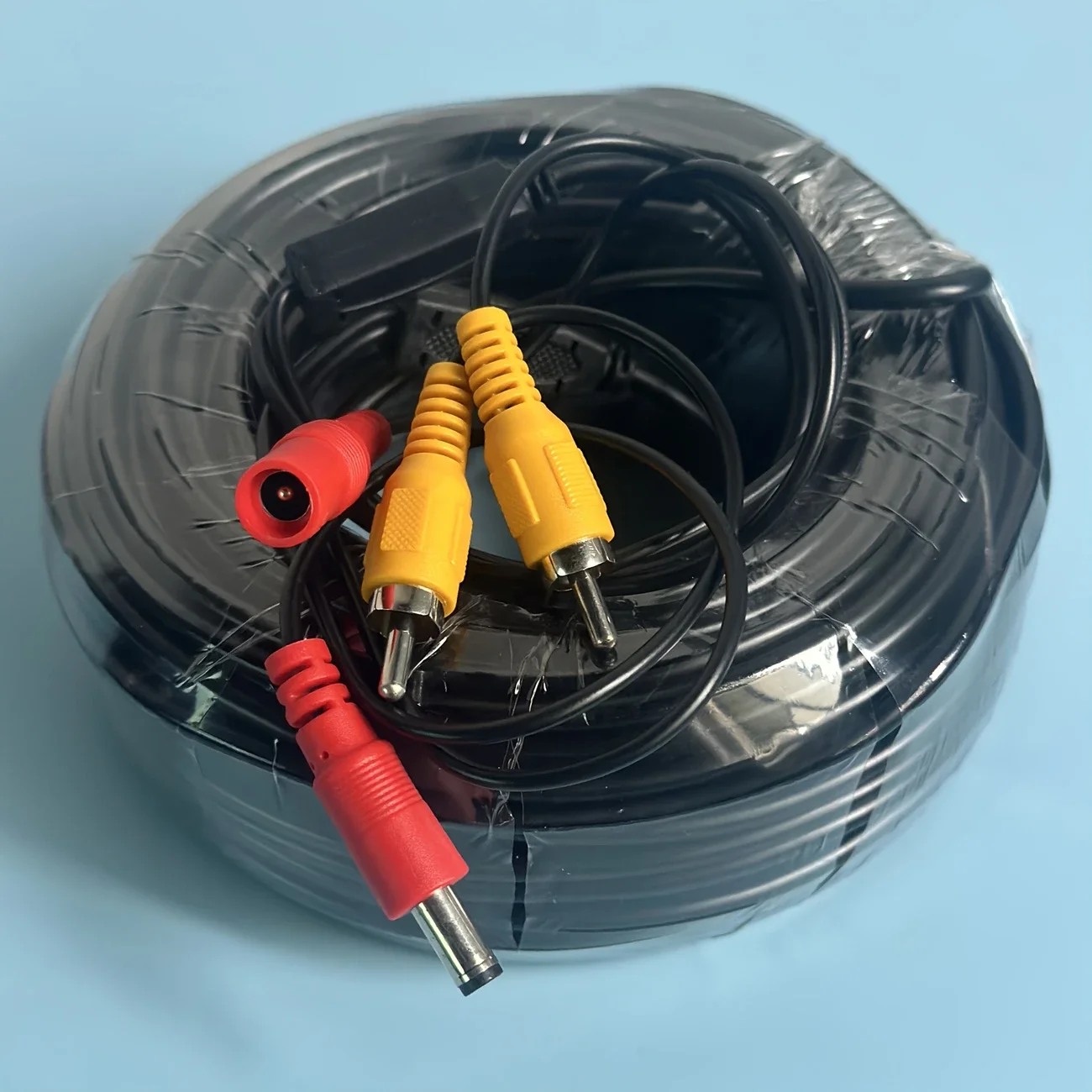 Video RCA Extension Cable 2-in-1 DC+RCA Connector 5M/10M/20M/30M Audio And Video Cable For TV CCTV Car Truck Rearview Camera