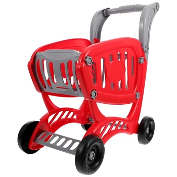 シミュレーションバスケットおもちゃ 幼児用おもちゃ 子供用ロールプレイングカート 模擬ショッピングトロリー Abs ごっこ遊び 子供の早期教育玩具