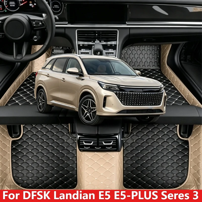Custom Car Floor Mats For DFSK Landian E5 E5-PLUS Seres 3 LHD RHD All Weather Auto Accessories Foot leather Carpets Fashion Pads
