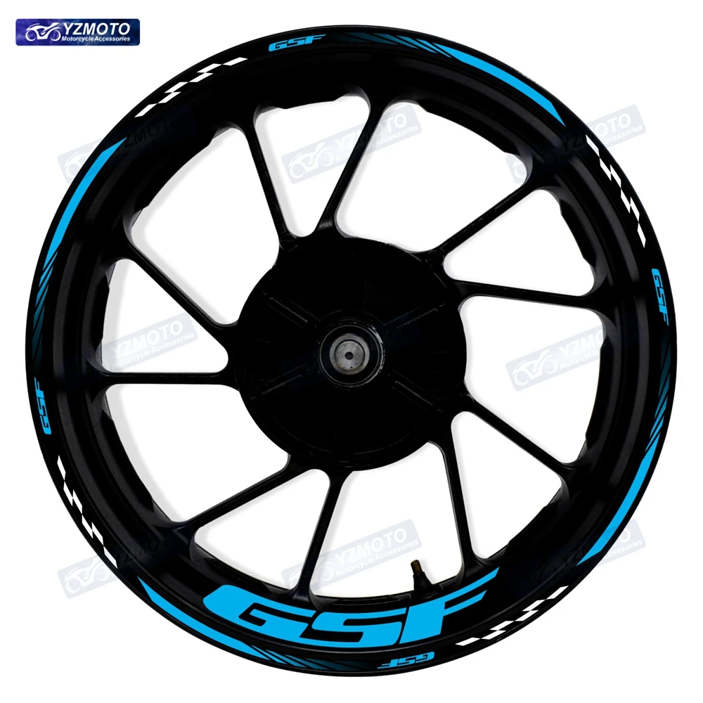 Motorcycle 17 Inch Front And Rear Wheel Sticker Hub Decal Reflective Decorative Rim Stickers For GSF 250 600 650 1200 1250