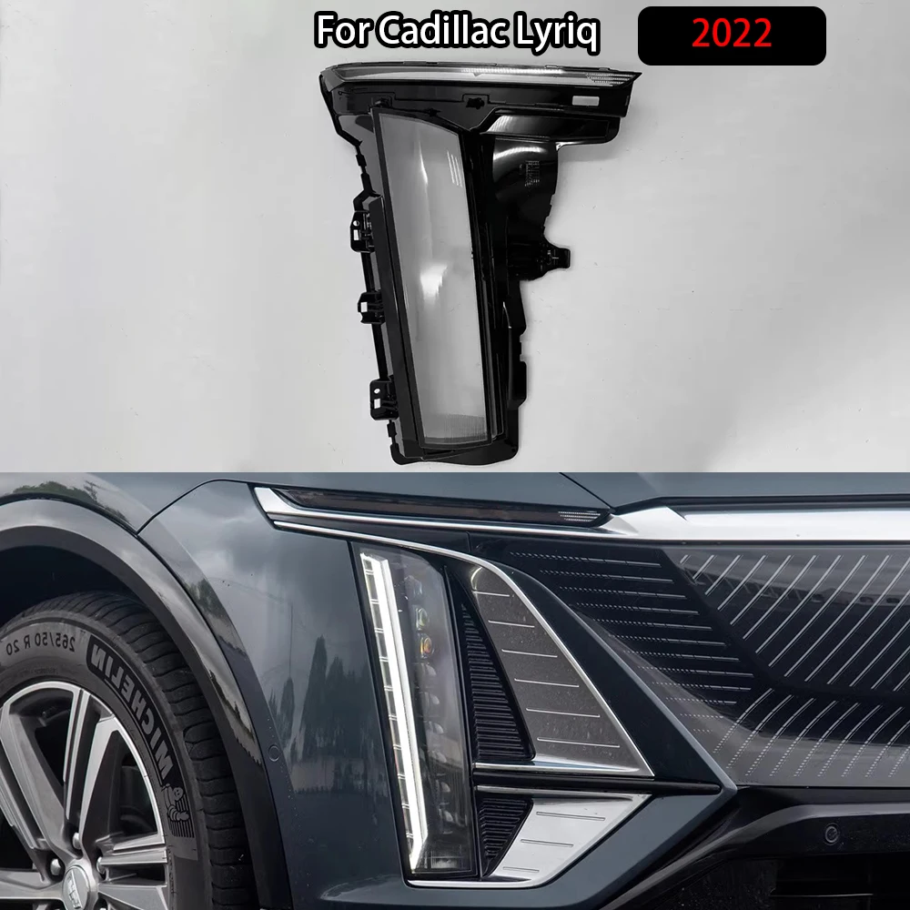 

For Cadillac Lyriq 2022 Front Headlamp Cover Transparent Lampshade Headlight Shell Lamp Shade Plexiglass