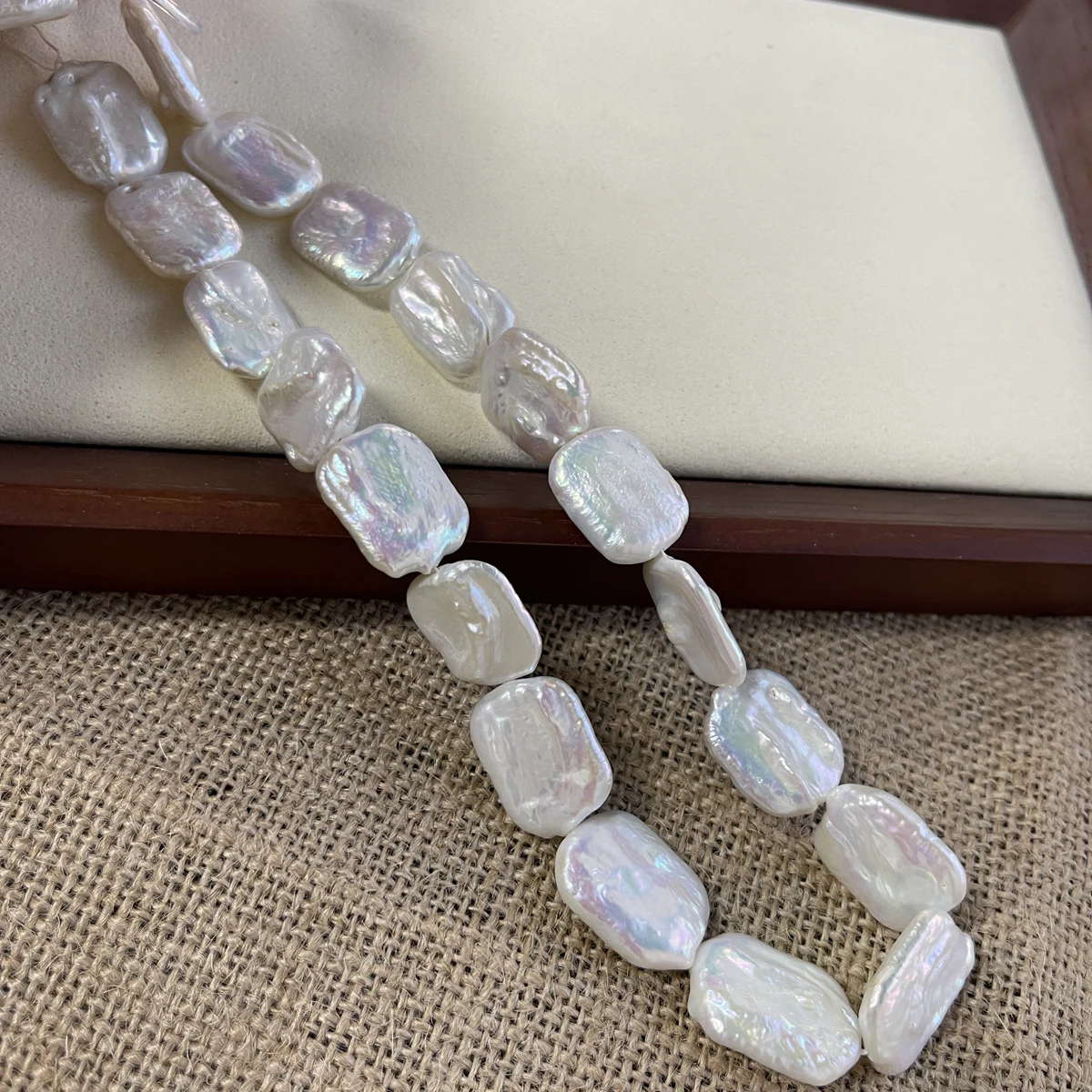 

AAA Square Baroque Pearls Natural Freshwater White 100%Pearls Loose Beads for Jewelry Making DIY Bracelet Necklaces Accessories