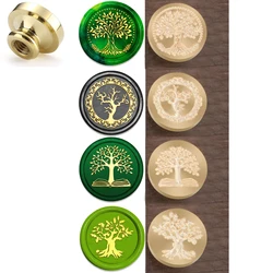 Tree of Life Wax Seal Stamp, Botanical Wax Seal Stamps Interchangeable Brass Stamp Heads for Decorating Gifts and Greeting Cards