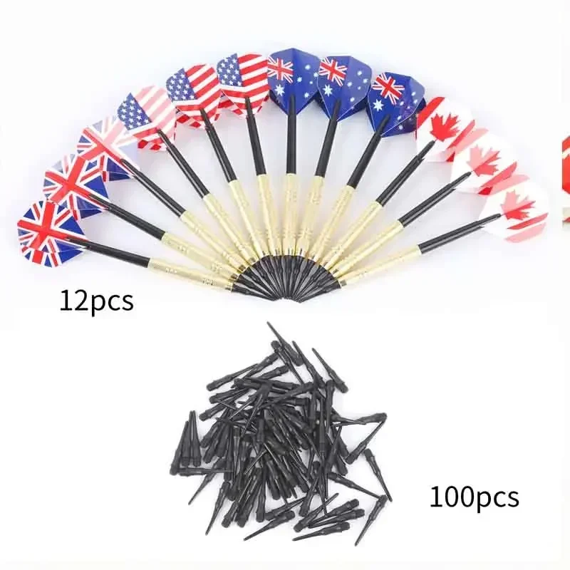 12 PCS Electronic Dartboard Accessories Professional Safety 14 Grams Soft Tip Darts Set With Extra Plastic Dart Tip