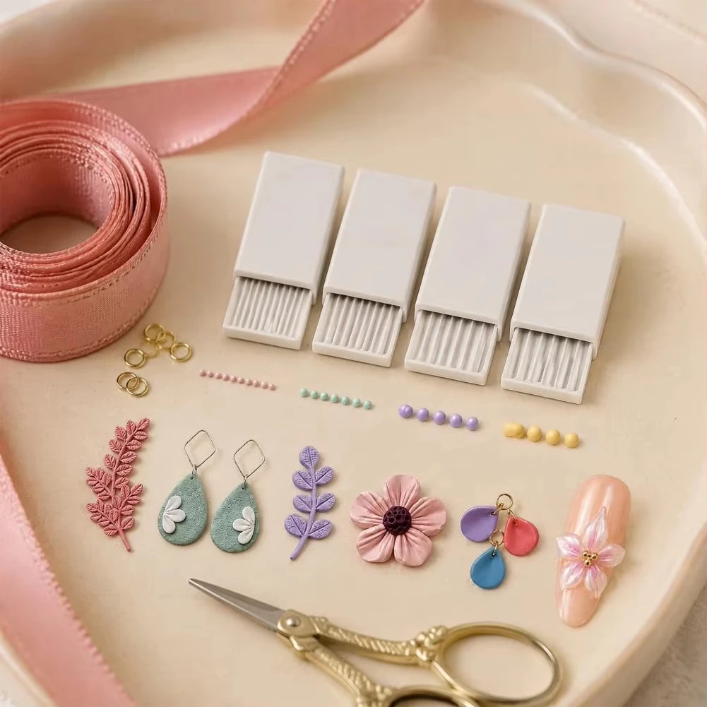 3D gedruckter Polymer‑Ton Perlenroller präzise Nuten sanftes Rollen wiederverwendbar Gel‑Kugel Herstellwerkzeug für Nail Art 3D Gelblumen Maniküre Zubehör Handwerk Werkzeug kreatives Hobby Utensil zur Herstellung von N – Detail 10