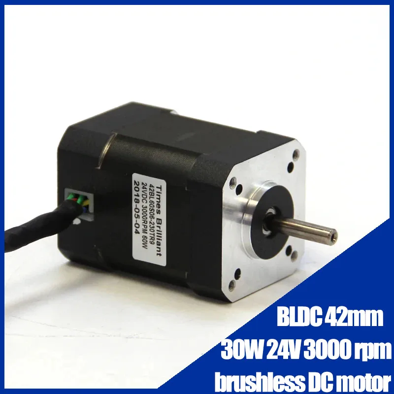 BLDC 42mm brushless DC motor 30W 24V 3000 rpm.Body length 50mm brushless motor