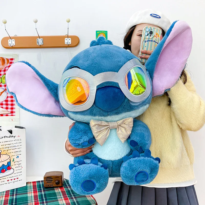 35 cm coole Sonnenbrillen-Stich-Plüschtier-Ornament – süßes, weiches, bequemes Kissen, Begleiter und Komfort, Puppenzimmer-Dekoration, Geschenk