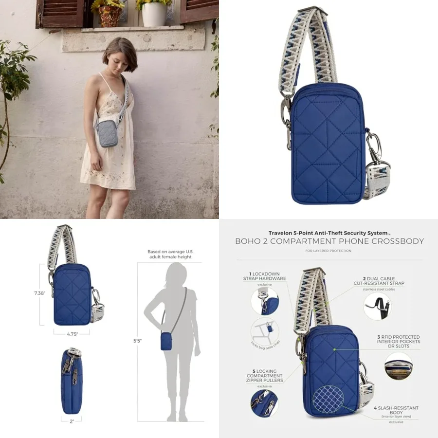 

Anti-Theft Boho 2 Compartment Phone Crossbody