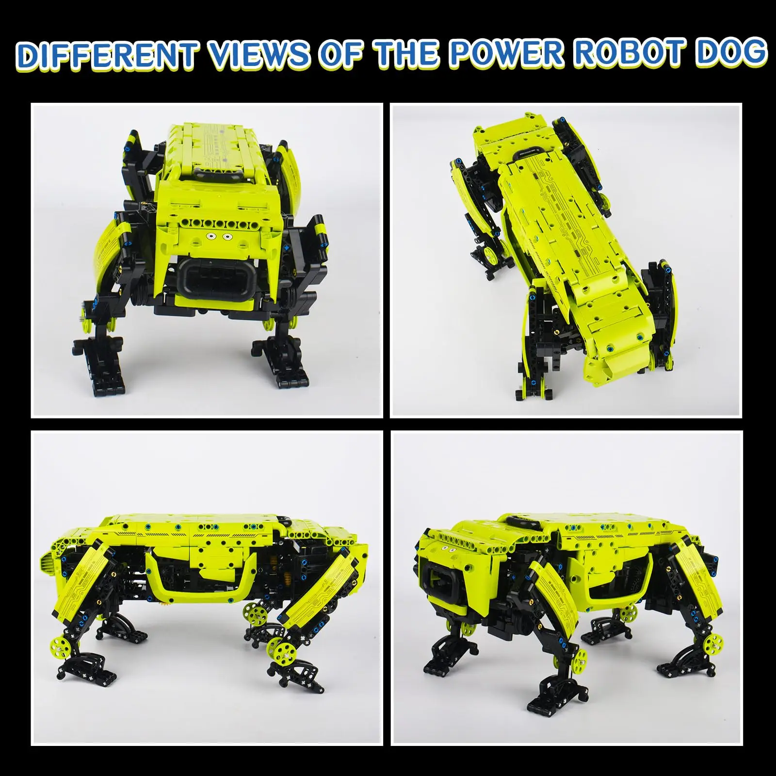 Kit de briques de chien qui marche avec télécommande technique, jouets robots, blocs de construction de chien Alpha, cadeaux pour garçons adultes