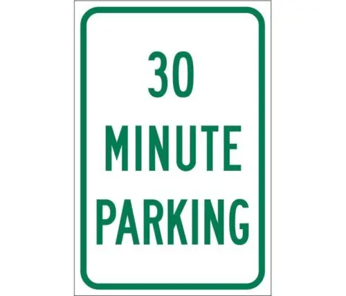 30 minute parking 30 min parking only 12