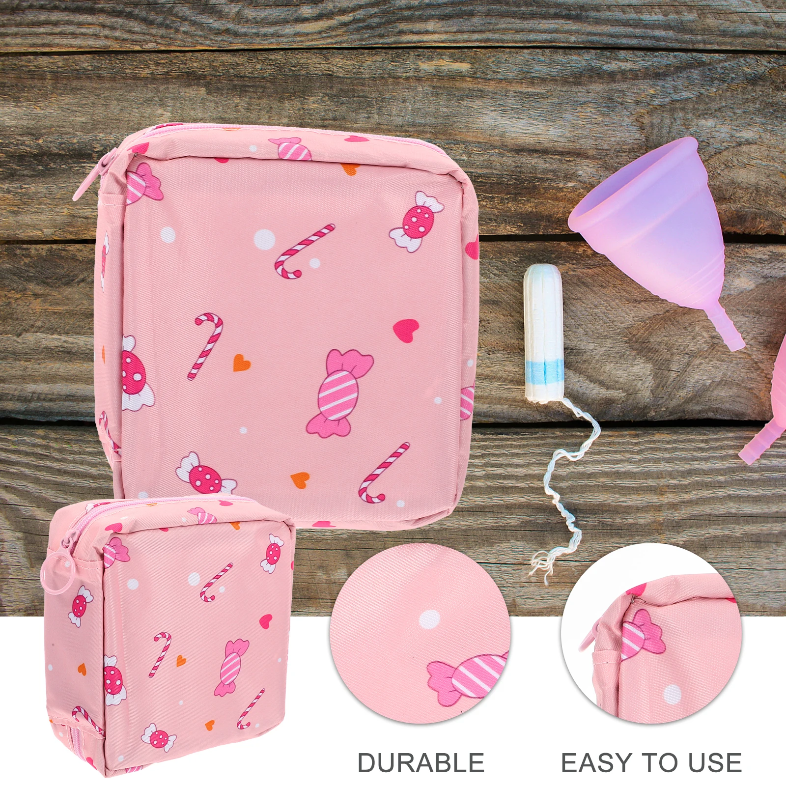 

Sanitary Napkin Storage Bag Portable Compact Tampon Holder Multi-Function Delicate Period Pouch Lovely Daily Use Holder