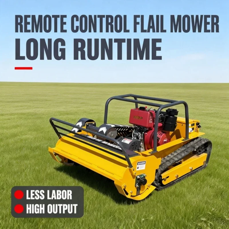 

Customized Professional Flail Lawn Mower - Thickened Tracks with Manganese Steel Blades for Heavy-Duty Mowing