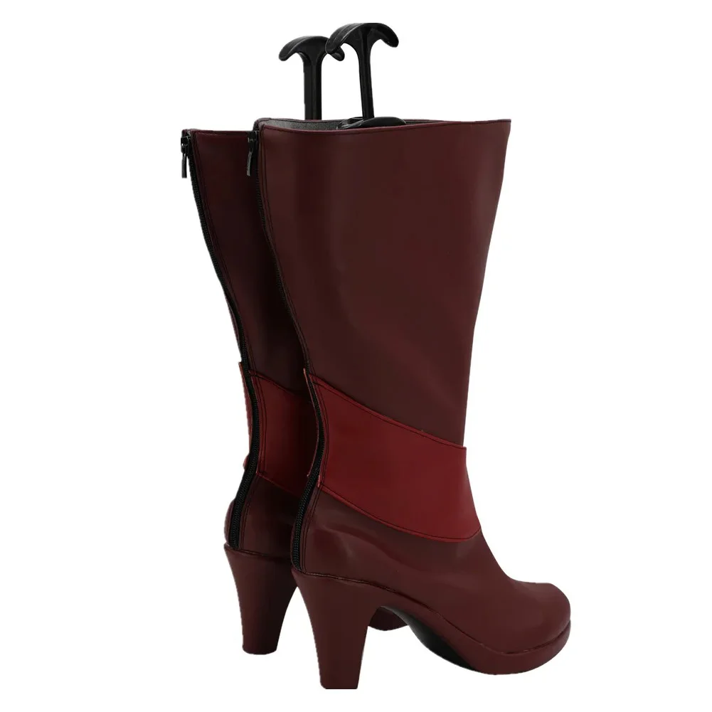 Alastor Cosplay Sapatos para adultos, Botas para dramatização, Botas de desenho animado para hotel, Acessórios de fantasia para adulto, Calçado de festa extravagante para mulher