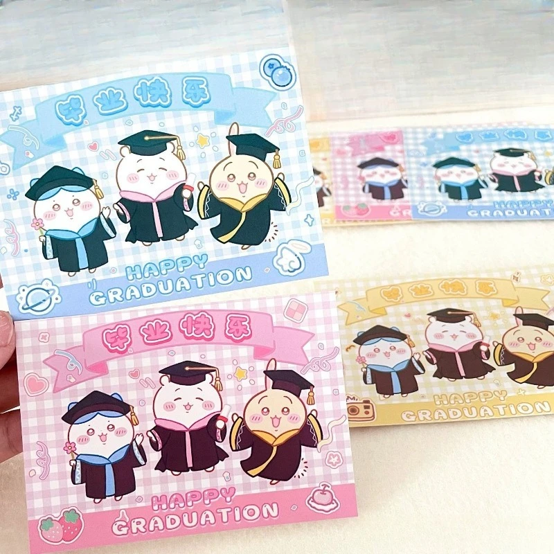 Anime Cartoon Kawaii Chiikawa Greeting Card Graduation Season Fine Workmanship Leave A Message Bless Write Letter Commemorate