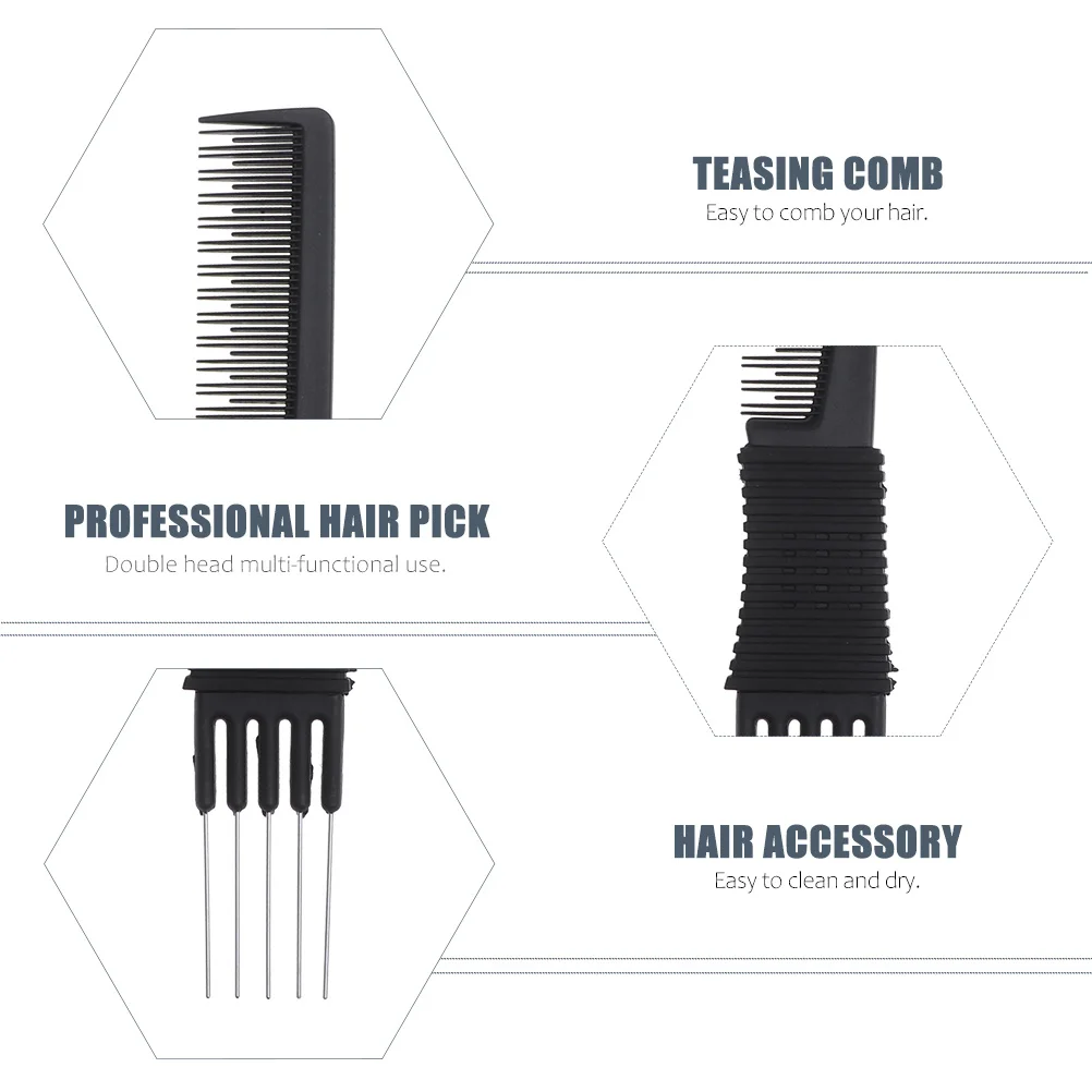 

6Pcs Steel Fork Combs Portable Professional Multi-Function Tail Hair Picks Hairdressing Haircut Accessories Hair Styling Tools