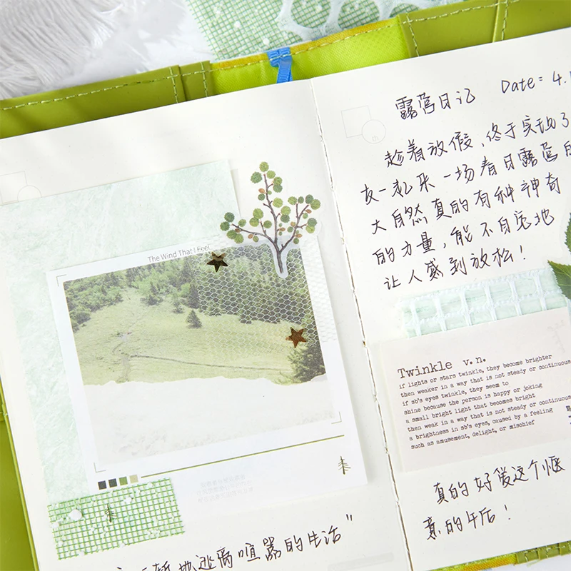 REPLLIGHT-Série Dream Retro Paper, Message Paper, Memo Sub, 6Packs, Uno