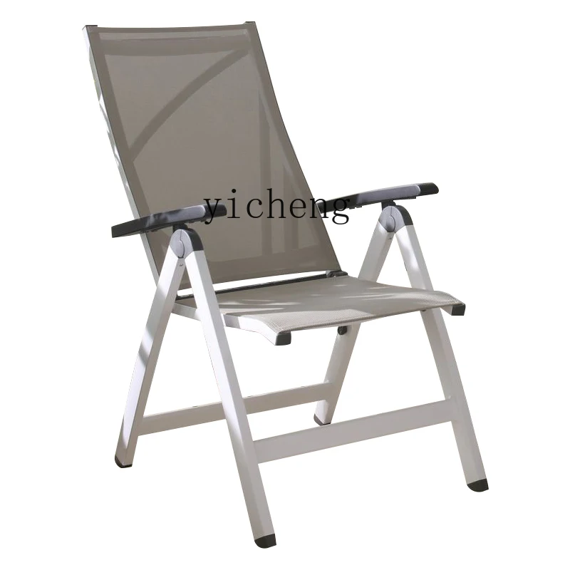 

Tqh Outdoor Leisure Foldable Table and Chair Combination Courtyard Outdoor Lazy Portable Recliner Waterproof Sun Protection