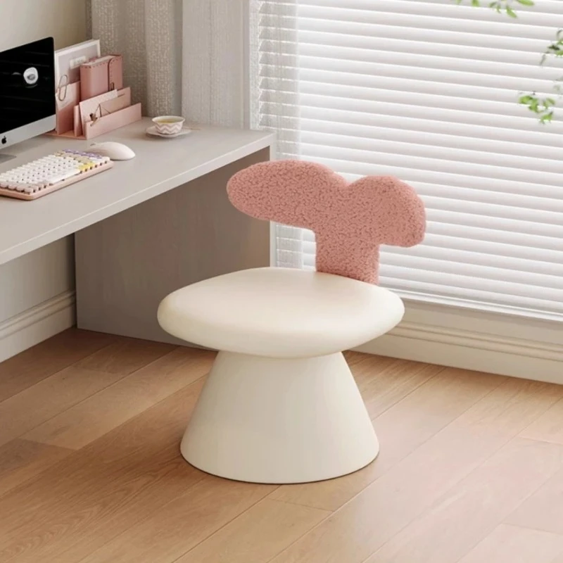 

Nordic Cream Style Girl's Bedroom Vanity Chair Rotating Vanity Stool Pink Makeup Chair Designer Furniture Black Velvet Chair