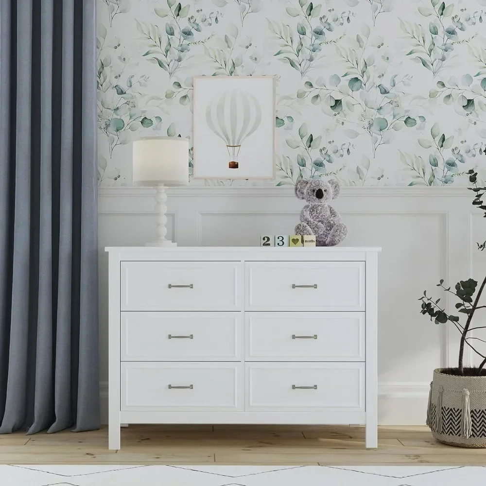 6-Drawer Double Dresser in White