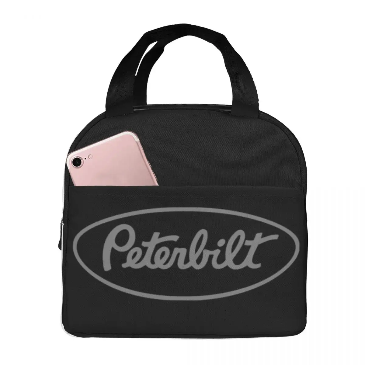 Truck-peterbilt Logo Lunch Bags Insulated Bento Box Waterproof Lunch Tote Resuable Cooler Thermal Bag for Woman Student School