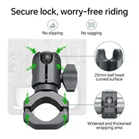 Support de téléphone portable pour moto FANAUE, extension de guidon, base à tête sphérique, caméra sportive, démontage rapide, antivol 4