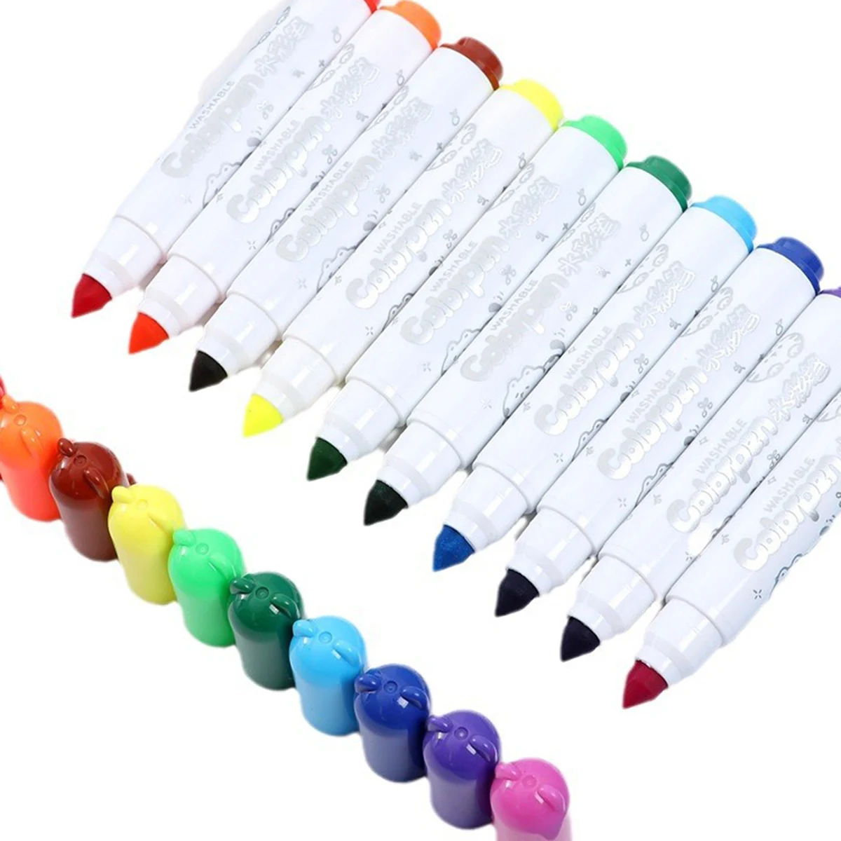 Cute bear watercolor paint pens