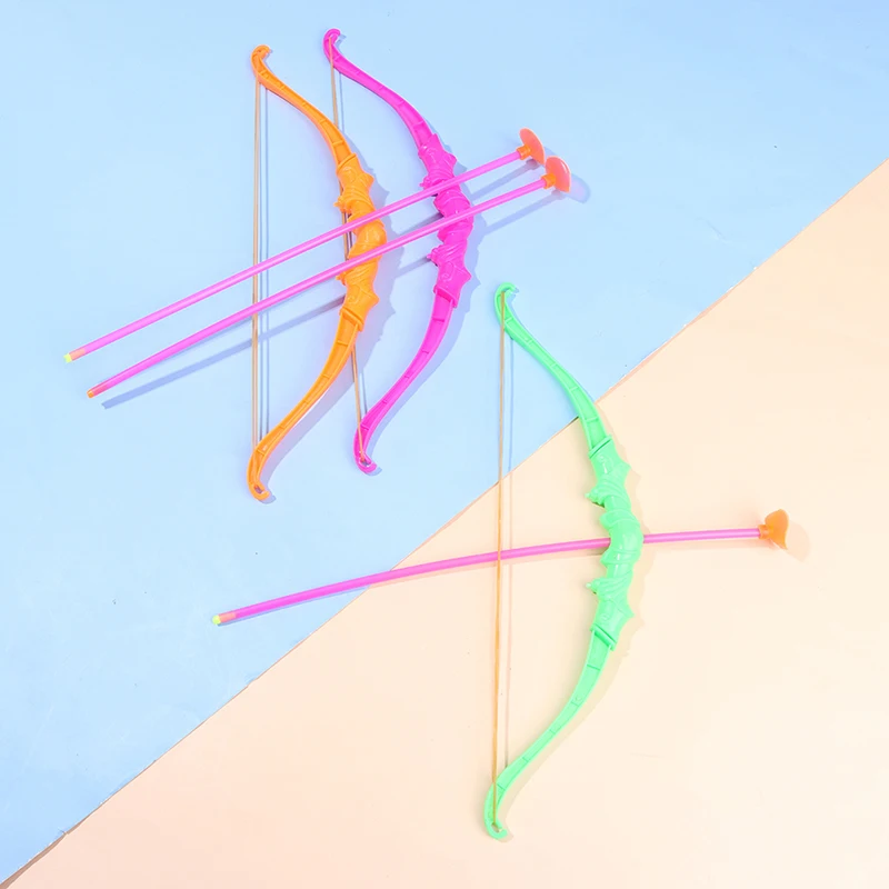 8cm Kids Shooting Outdoor Sports Toy Bow Arrow With Sucker Plastic Toys For Children Outdoor Funny Toys Gifts Kit Kids Toy